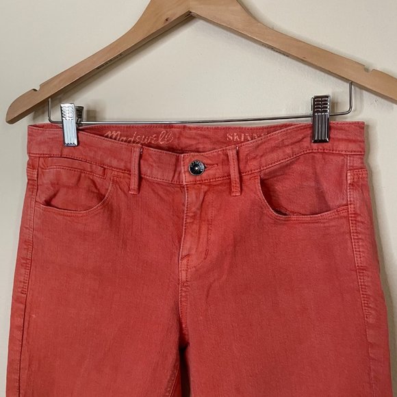 Madewell Womens Low Rise Skinny Skinny Jeans in Orange Size 27 - Picture 3 of 13